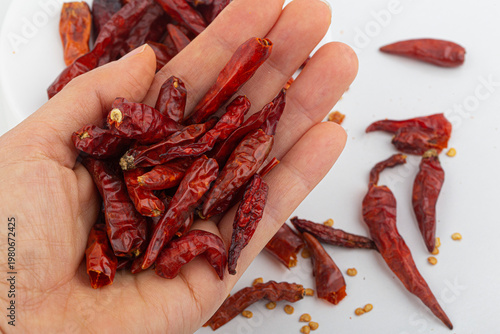 Vietnamese dried red chili peppers