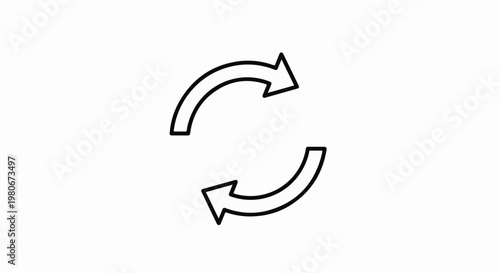 Two black circular arrows indicate a continuous cycle or rotation