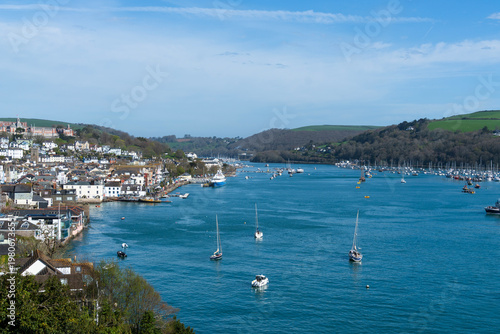 Tableau sur toile Dartmouth and the River Dart, Devon, England