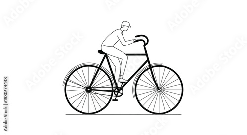 Фотография Man Riding a Bicycle Outdoors Freely.