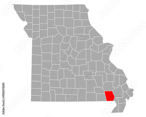 Karte von Butler in Missouri