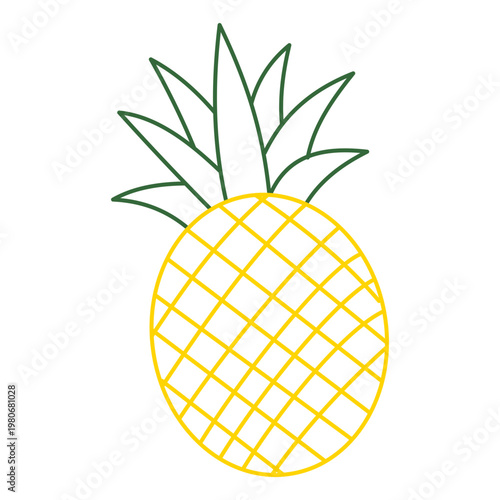 Pineapple fruit icon outline