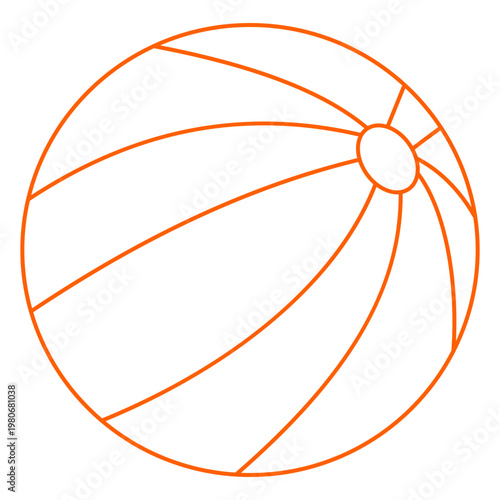 Striped beach ball outline