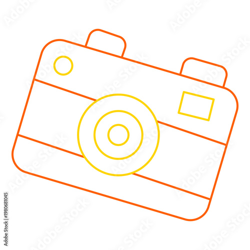 Travel photo camera outline