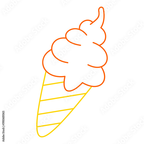 Ice cream cone outline