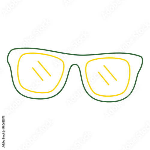 Summer sunglasses outline