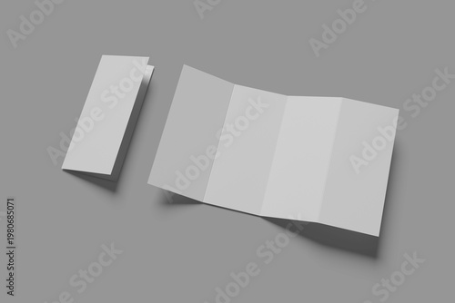 Bild auf Leinwand four-fold brochure mockup for marketing and promotional purposes
