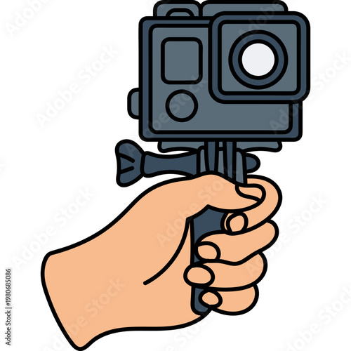 Hand Holding Action Camera Icon