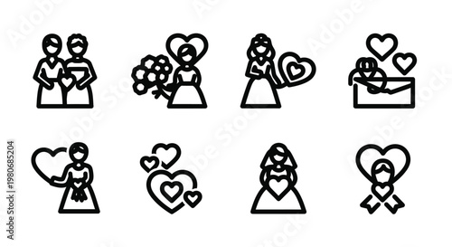 People engaging in various activities in a minimalist style Vector