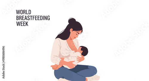 A mother breastfeeding her newborn baby in a comfortable seated position.