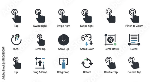 Computer Mouse Pointer Icons Set.