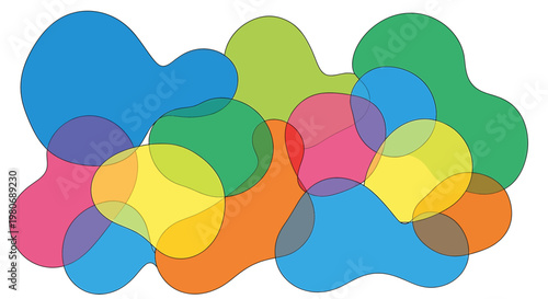 Colorful abstract shapes design elements 10.