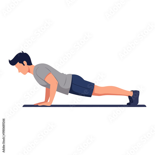 Man doing push up exercise 7.