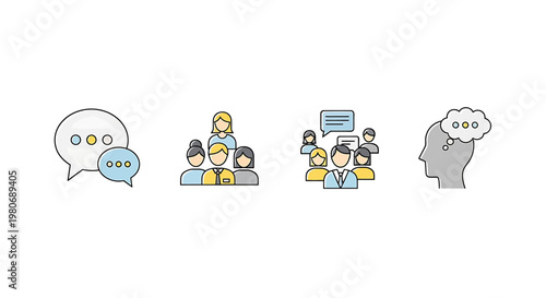 People Communication Teamwork Collaboration Concept.