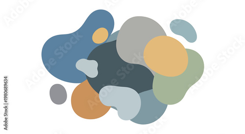 Colorful abstract shapes design elements 8.