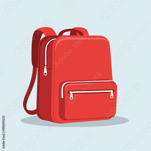 Stylish Red Backpack for Travel School and Outdoor Activities