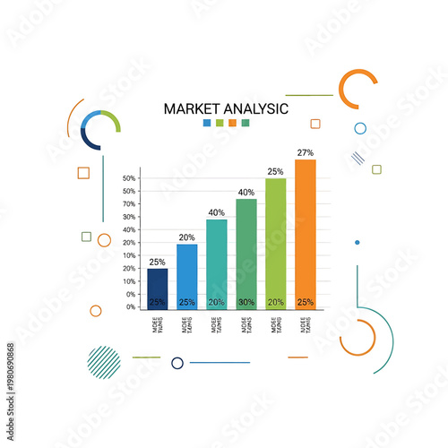 Business Market Analysis Graph Chart.