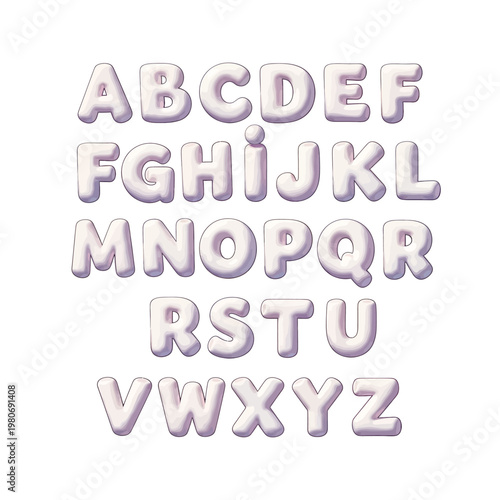 Alphabet letters in 3D font 1.