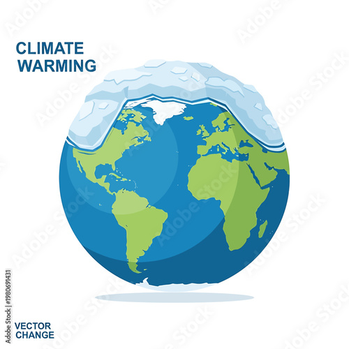 Earth Globe with Melting Ice Caps 1.