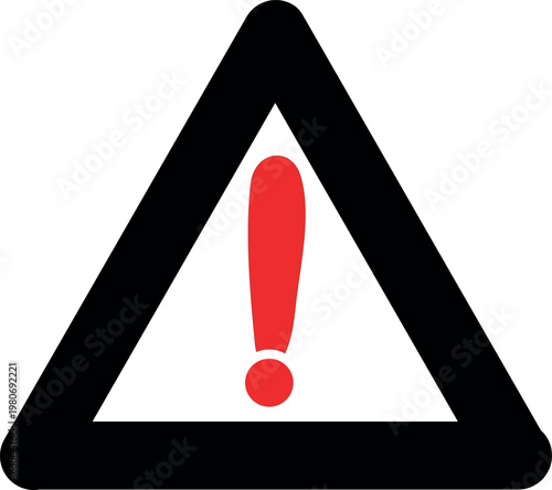 The attention icon. Danger symbol. Flat Vector illustration