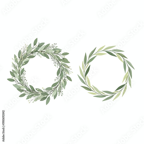 Elegant Green Wreaths for Seasonal and Decorative Use