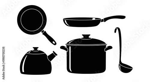 Kitchen Cooking Pots and Pans.
