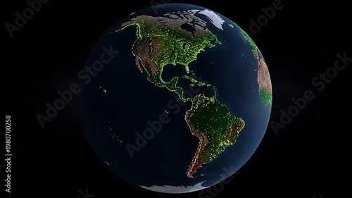 Globe Earth Planet World Map.