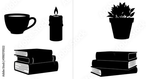 Stack of books with white pages.