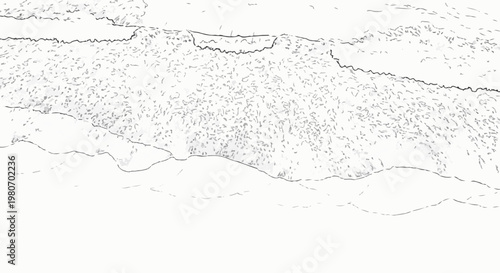 Abstract textured lines evoke flowing water or rippling sand