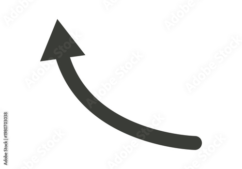 Icono de flecha negra curva apuntando hacia arriba