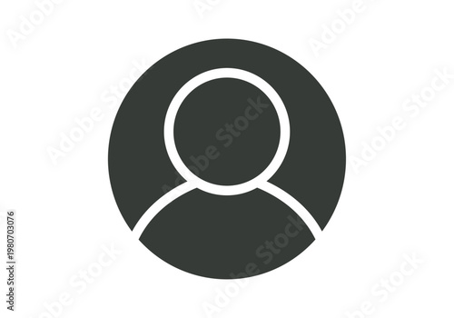 Icono de perfil de usuario genérico dentro de un círculo gris oscuro