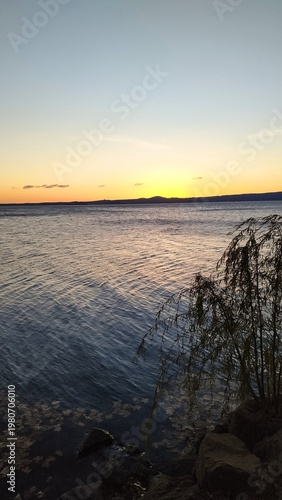 Sunset on Bolsena lake. Viterbo, Lazio. Italy