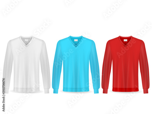 Sweatshirt set on a white background. Vector illustration.