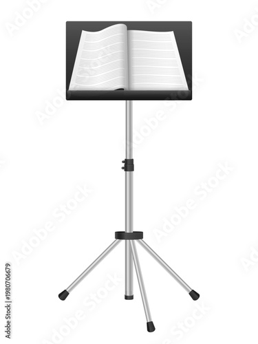 Sheet stand with music staff