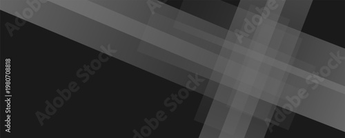 Black and white dark gray abstract background.Geometric pattern shapes.Rough and shabby grain.