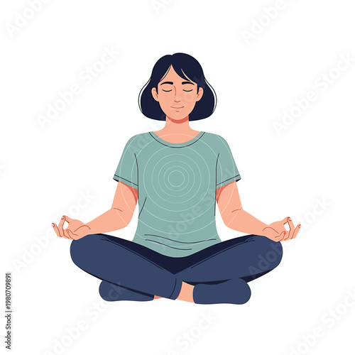 Woman Sitting in Meditation Posture 12.