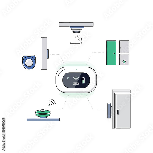 Smart home automation control panel device.