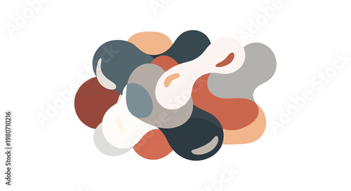 Colorful abstract shapes and forms 1.