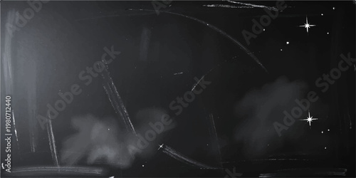 A dark storm cloud texture features abstract blue light and rain drops on the window amid a moody nature background of night mist and fog