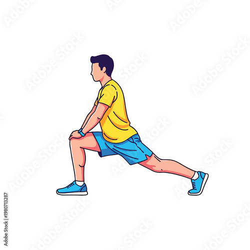Man doing a lunge exercise 1.