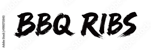 BBQ RIBS Handwriting