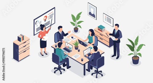 Business people working in office.