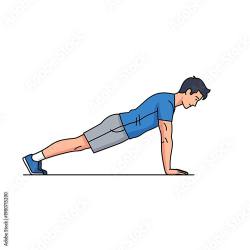 Man doing push up exercise 3.