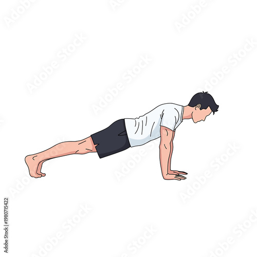 Man doing push up exercise 1.