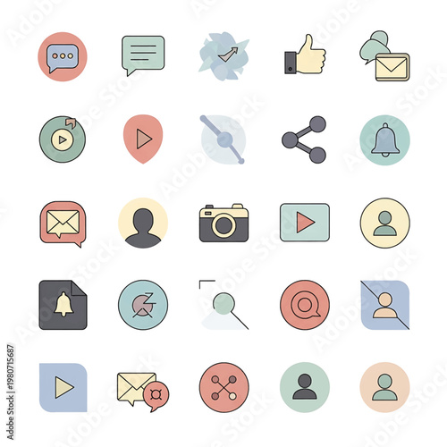 Collection of social media icons 10.