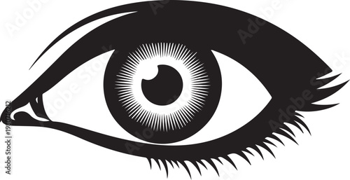 Black and white of a human eye