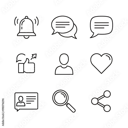 Social media icons and symbols 8.
