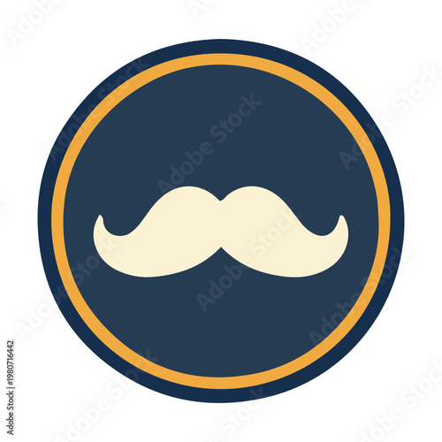 Vintage Mustache Barber Shop Icon
