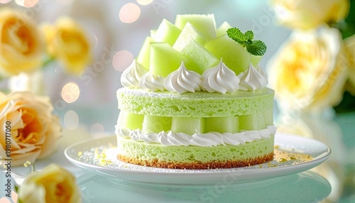 父の日　メロンのケーキ