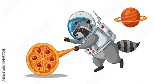 Cartoon 3d illustration of a pirate robot character with a treasure chest and map design symbol for a business sign vector icon